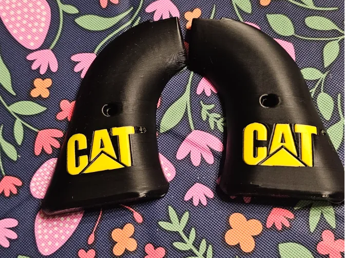 heritage rough rider grips CAT logo 