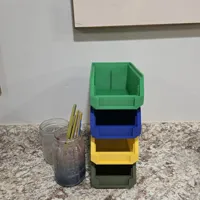 Bac de rangement empilable avec séparateur et étiquette — photo 6