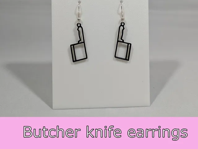 Butcher knife earrings