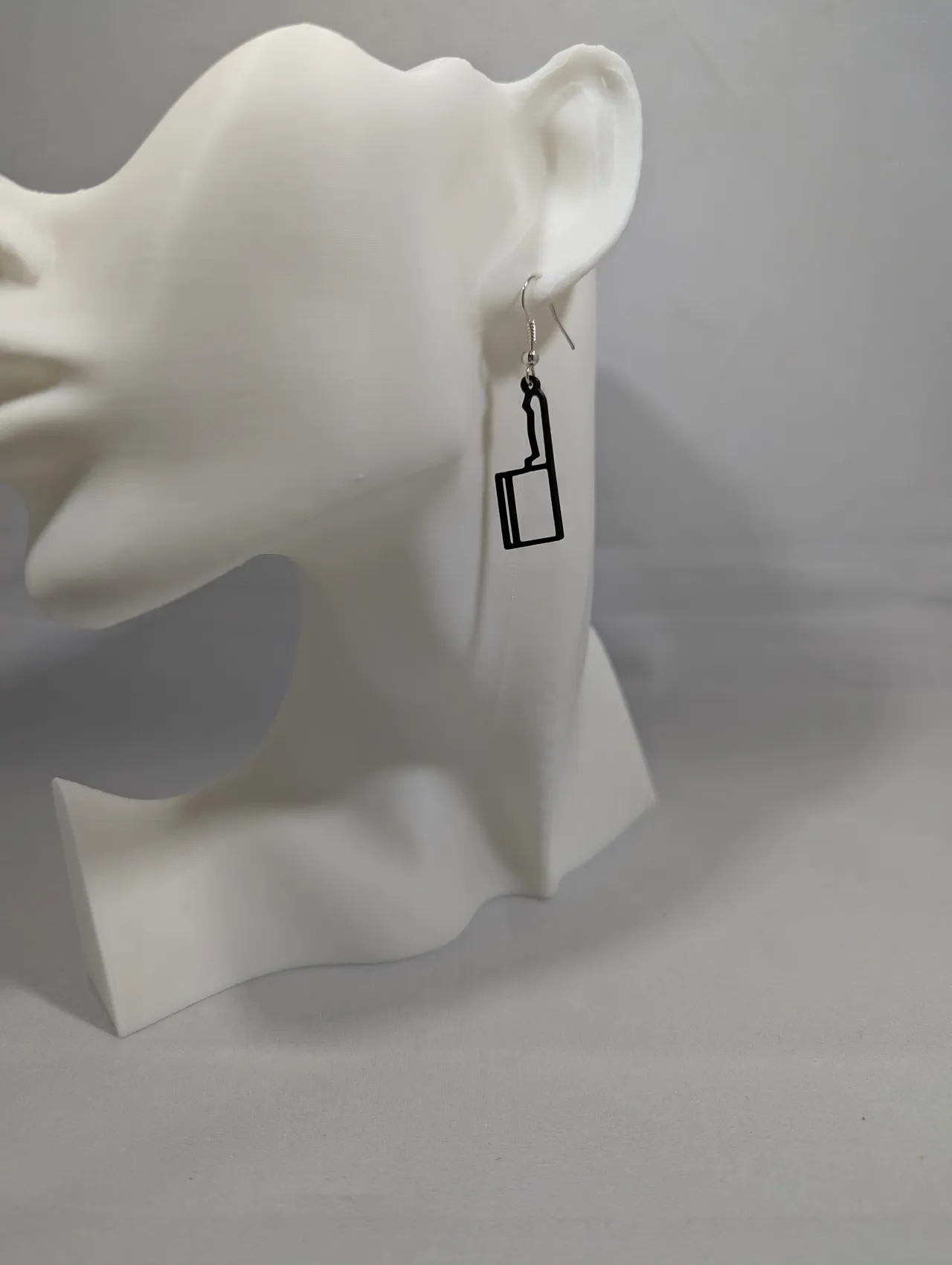 Butcher knife earrings view 3
