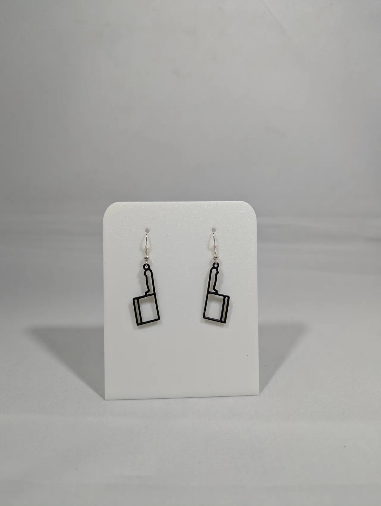 Butcher knife earrings view 4
