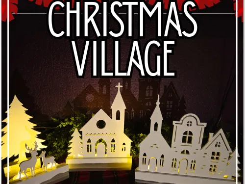 Christmas Village Tea Light Set No Supports