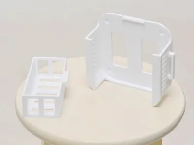 Mac mini M4 Under-Desk Mount with Horizontal Hanging Basket