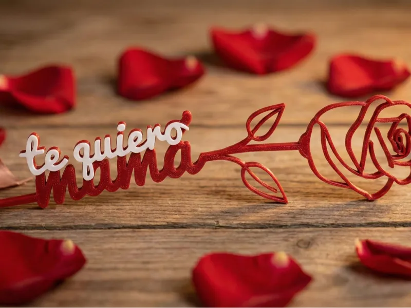 Rosa Decorativa "Te quiero mamá"