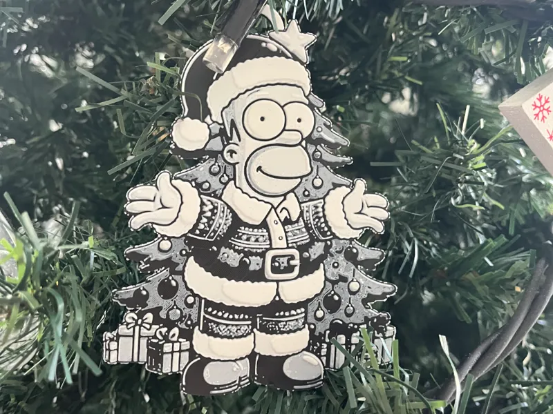 Homer Simpson hueforge Cristmas decoration