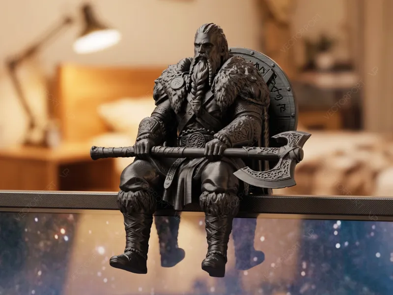 Viking Warrior Monitor Sitter Nordic Buddy #020