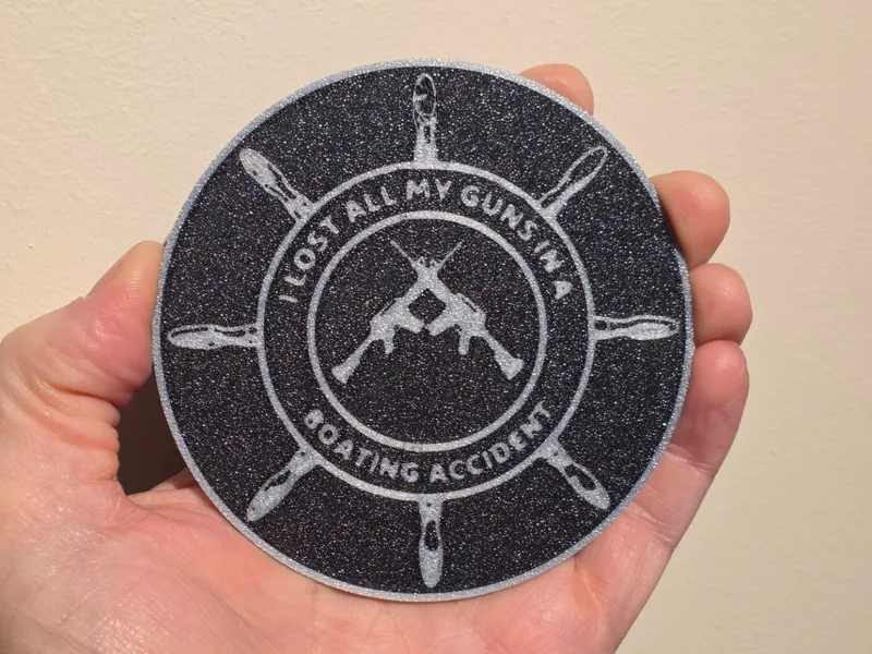 "I Lost All My Guns in a Boating Accident" Coaster