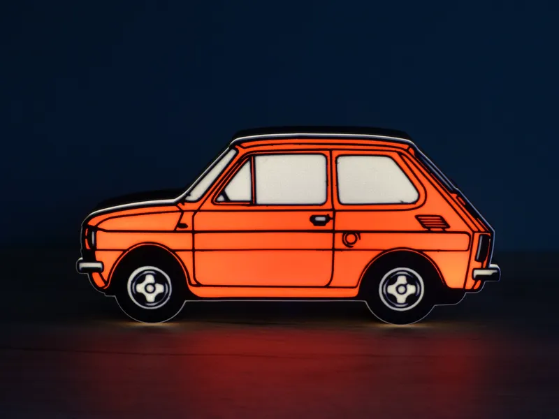 Fiat 126p maluch Lightbox LED