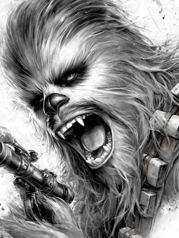Cuadro decorativo en 3D: Chewbacca Hueforge — vista de referencia 2