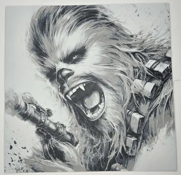 Cuadro decorativo en 3D: Chewbacca Hueforge — vista de referencia 3