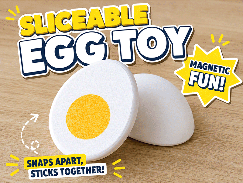 Sliceable magnetic egg