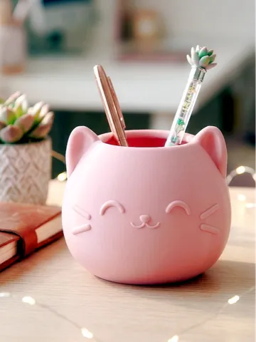 Accesorio para impresora 3D: Cozy Cat Cup [kawaii setup for desk & vanity] — vista de referencia 2