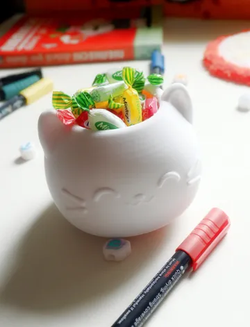 Accesorio para impresora 3D: Cozy Cat Cup [kawaii setup for desk & vanity] — vista de referencia 3