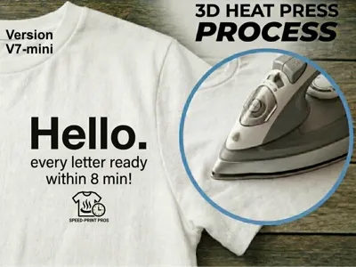 T-shirt print - your own text. V-7mini