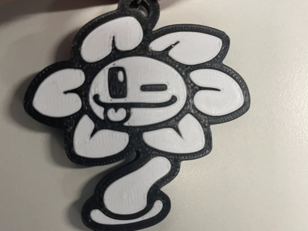 Flowey Keychain - Free 3D Print Model - MakerWorld
