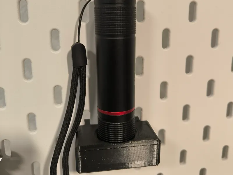 Skadis holder for (Blukar) flashlight