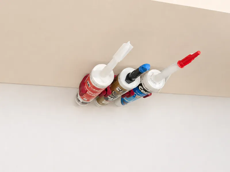 Very simple under-shelf silicone hanger