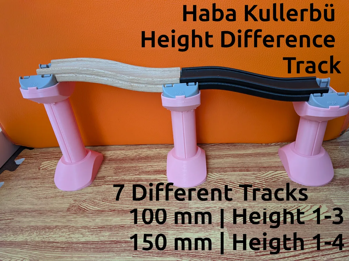 Haba Kullerbü Height-Bridge Rails (7 sizes) - Free 3D Print Model ...