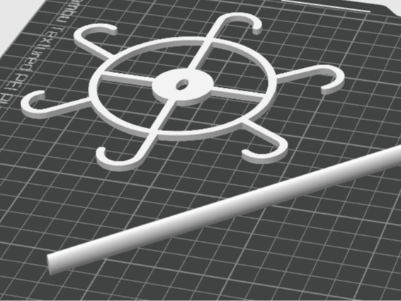 Pflanzen-Rankhilfe mit 6 Haken 3D model