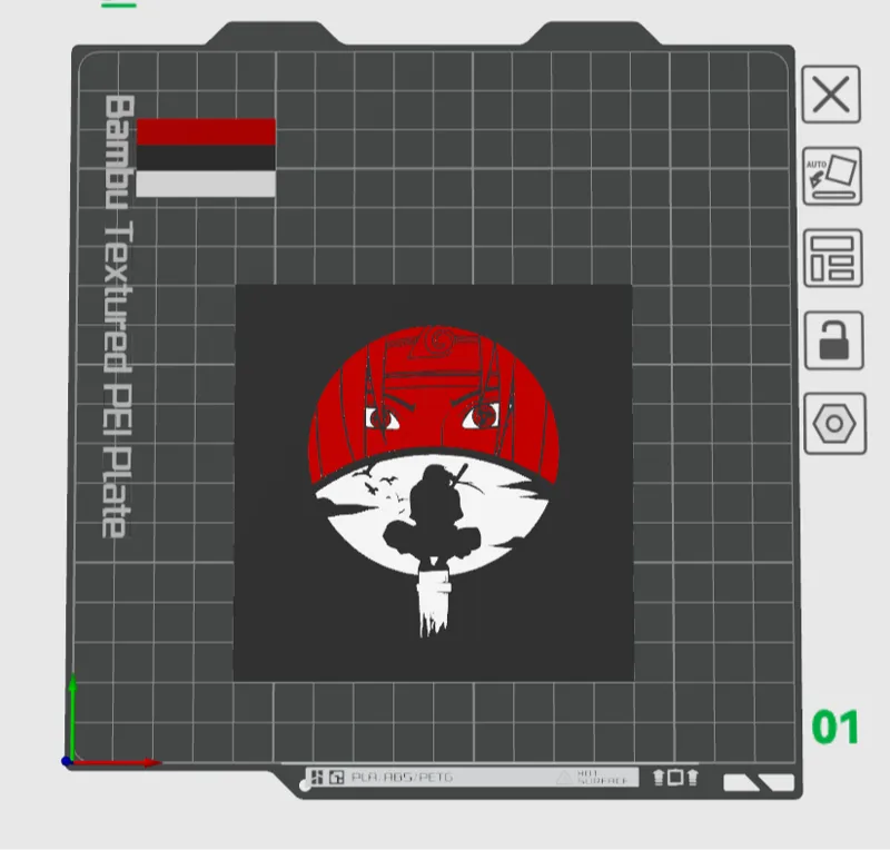 Itachi character from naruto keychain