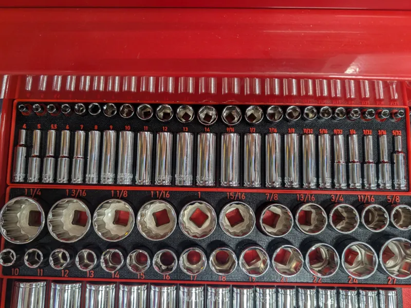no skip 1/4" socket organizer