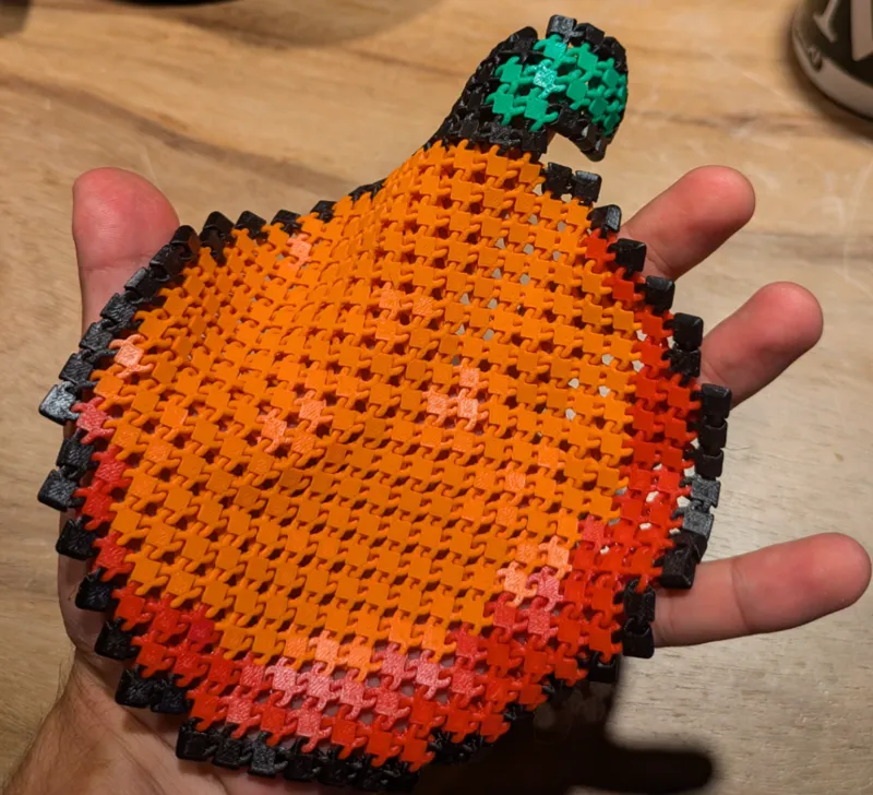 Chainmail Fabric Orange Pixel Art