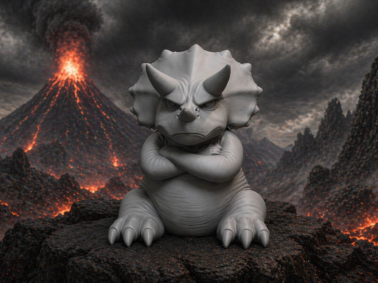 Grumpy Triceratops 