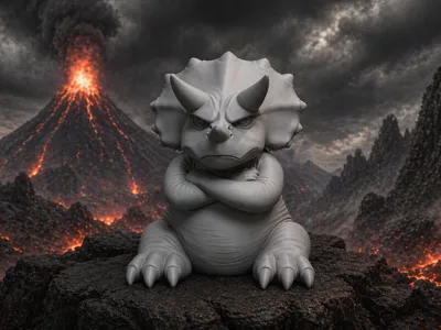 Grumpy Triceratops