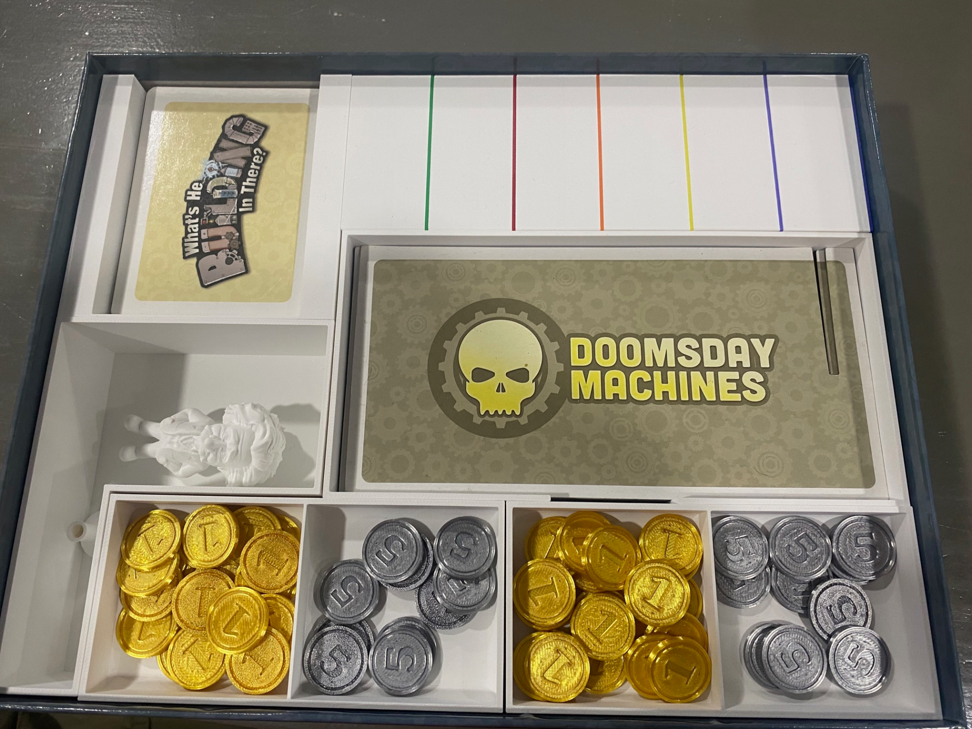 What's He Building in There Game Insert & Upgrades