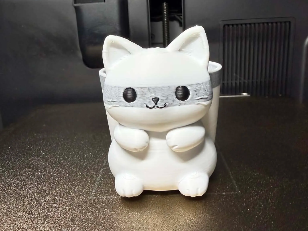Cute Cat Pencil Holder | Minimalist Desk Organizer