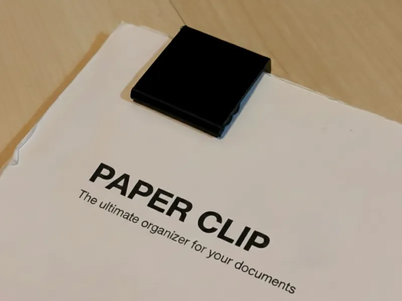 Minimalist Slide-On Paper Clip