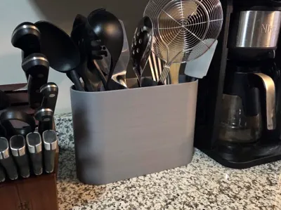 Kitchen Utensil Holder, Large & Sturdy, 3 sections