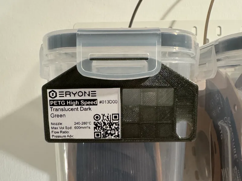Filament swatch for Cereal Box