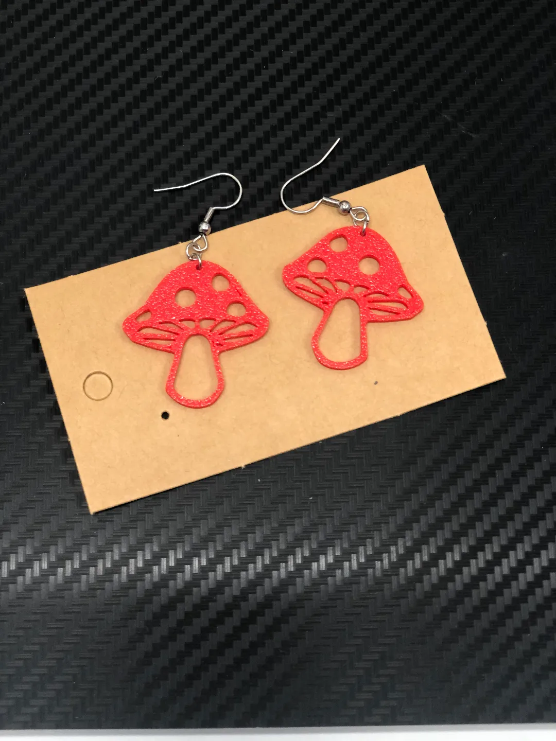 Mushrooms earrings view 2