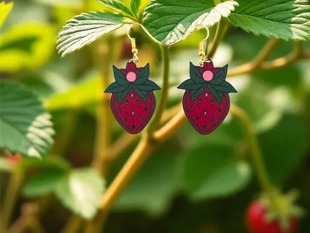 Cute strawberry earrings