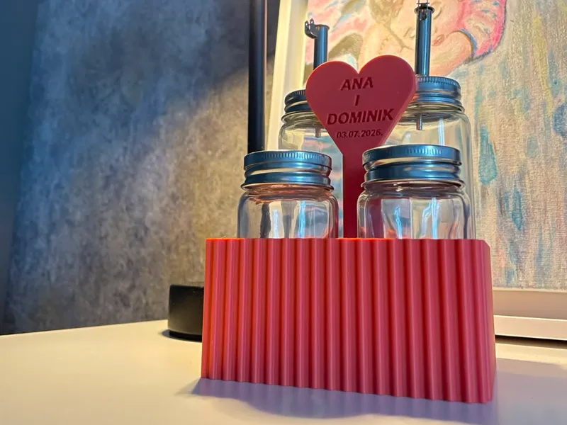 Kitchen Spice Rack with Heart Design