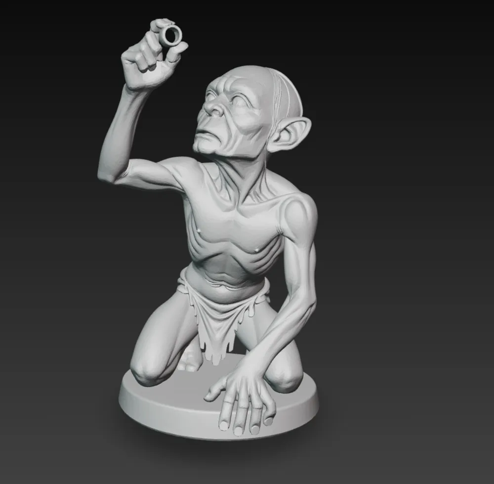 Dekoratif Yüzük Koleksiyonluk Özel Tasarım Gollum Holding Tek Yüzük Süs