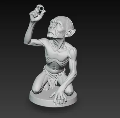 Dekoratif Yüzük Koleksiyonluk Özel Tasarım Gollum Holding Tek Yüzük Süs