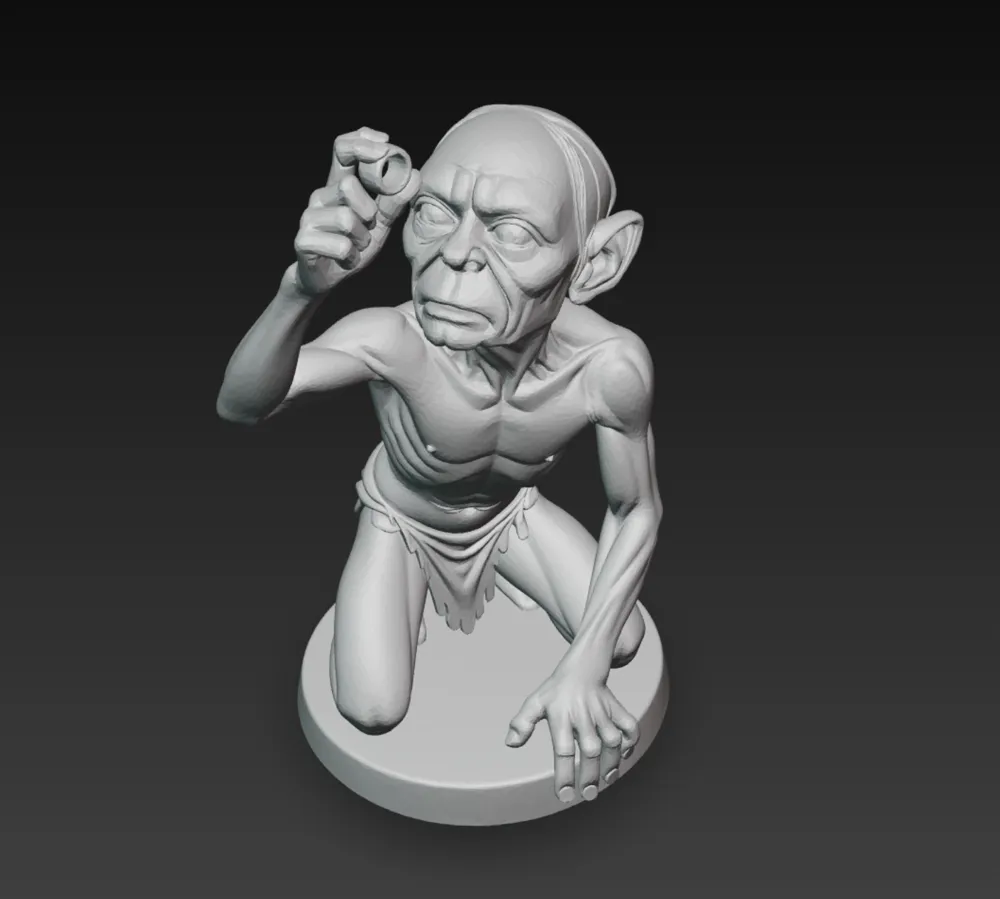 Dekoratif Yüzük Koleksiyonluk Özel Tasarım Gollum Holding Tek Yüzük Süs