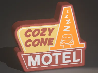 Cozy Cone Motel Lightbox (Cars)