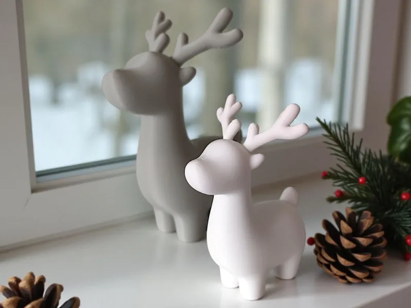 Cute minimalist Christmas reindeer decoration