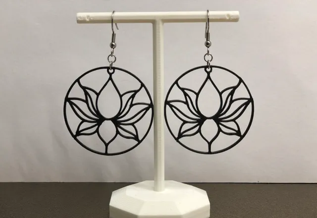 Lotus flower earrings no AMS 0.4 mm nozzle