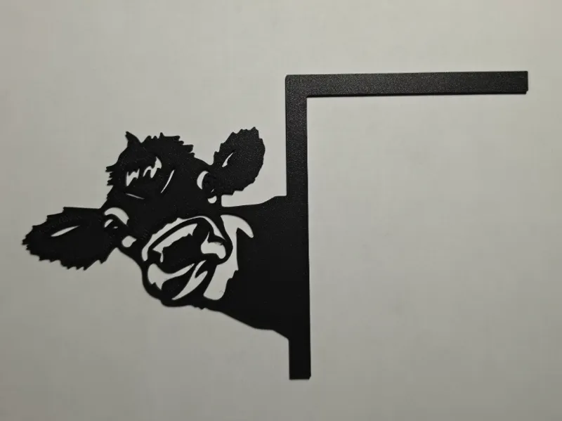 Peeking Cow Door Corner