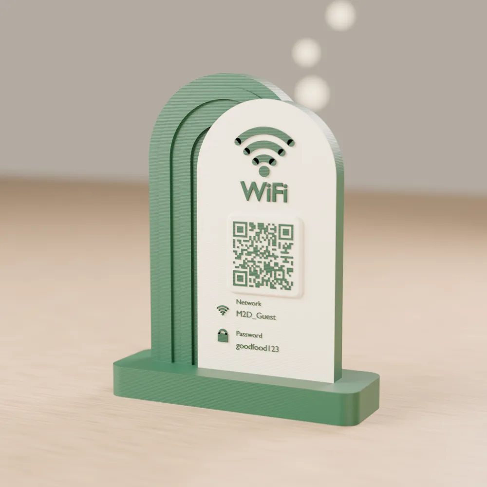 Suporte Moderno para QR Code de WiFi | Airbnb, Hotéis e Residências ...