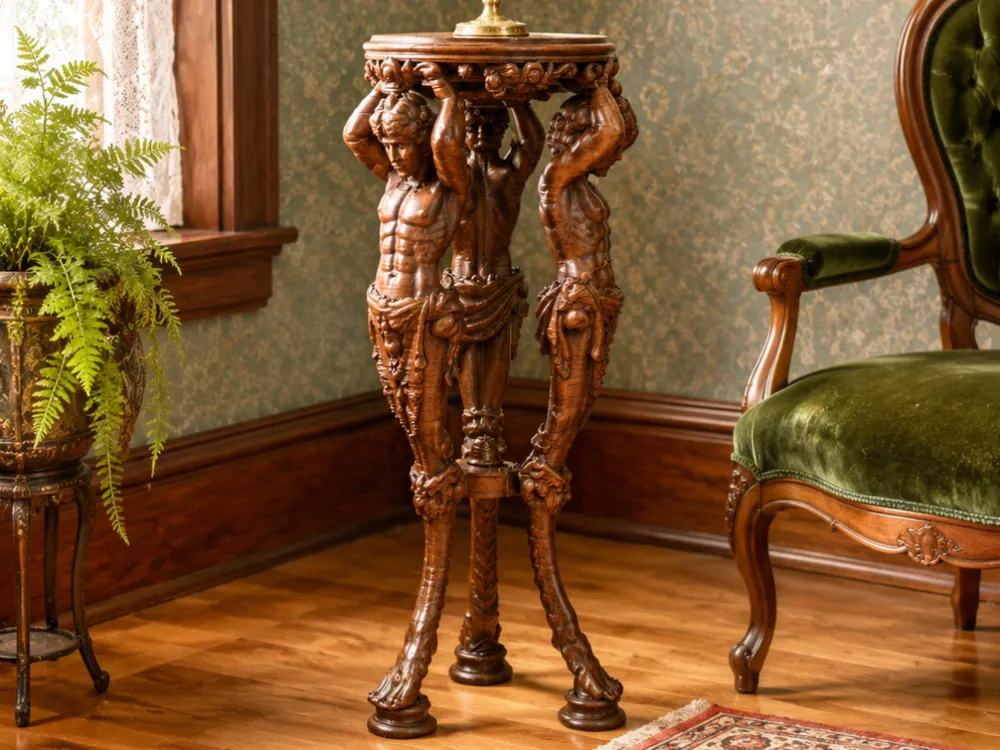 Figura decorativa: Miniature Antique Neoclassical Gueridon. Referencia del modelo original.
