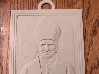 Pope Leo XIV Relief Sculpture