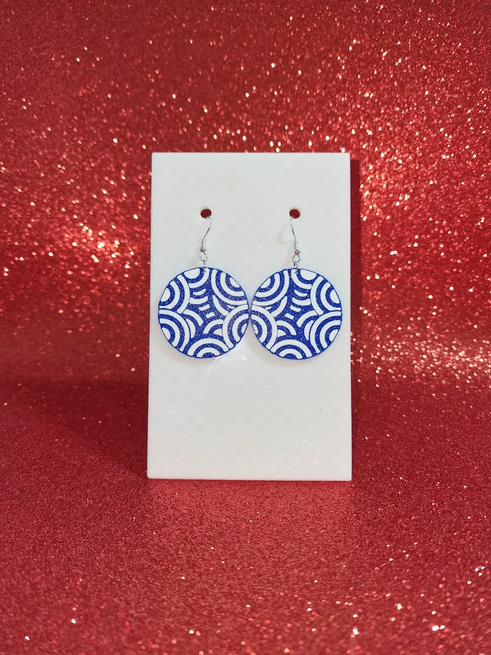 Round illusion earrings view 2