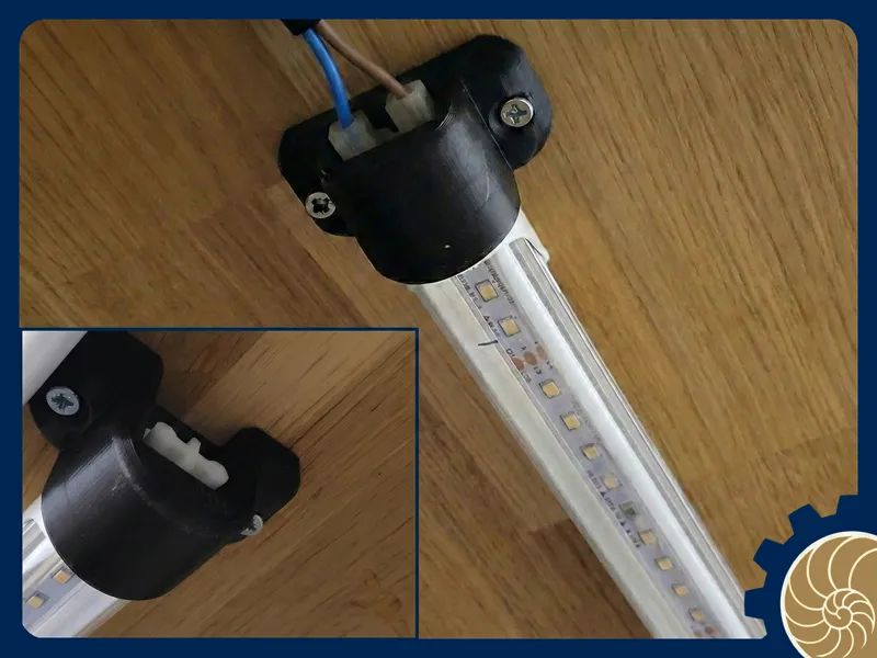 AC Neon LED Tube Holder - Screw & Magnet Mounts