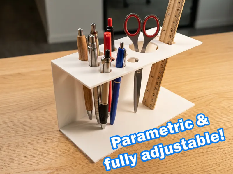 Pen holder Desk parametric