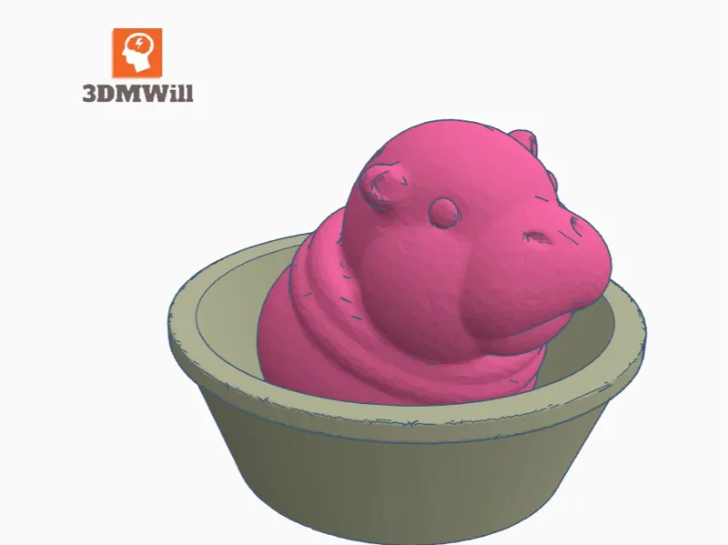 Moo Deng with bucket